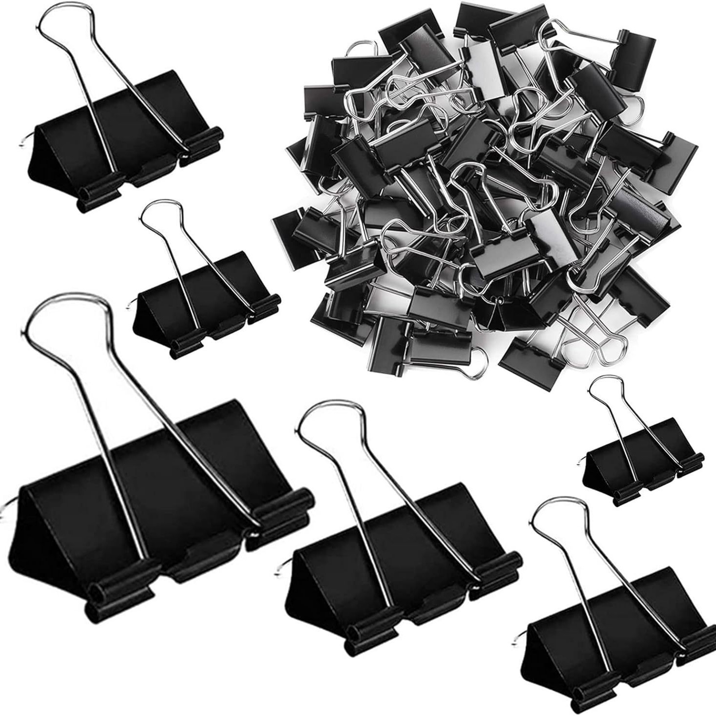 Черный антихвостовой зажим, зажим для денег, зажим для файлов, органайзер для экзаменационных работ студентов, зажим с хвостовиком, фиксирующий зажим для книг, офис