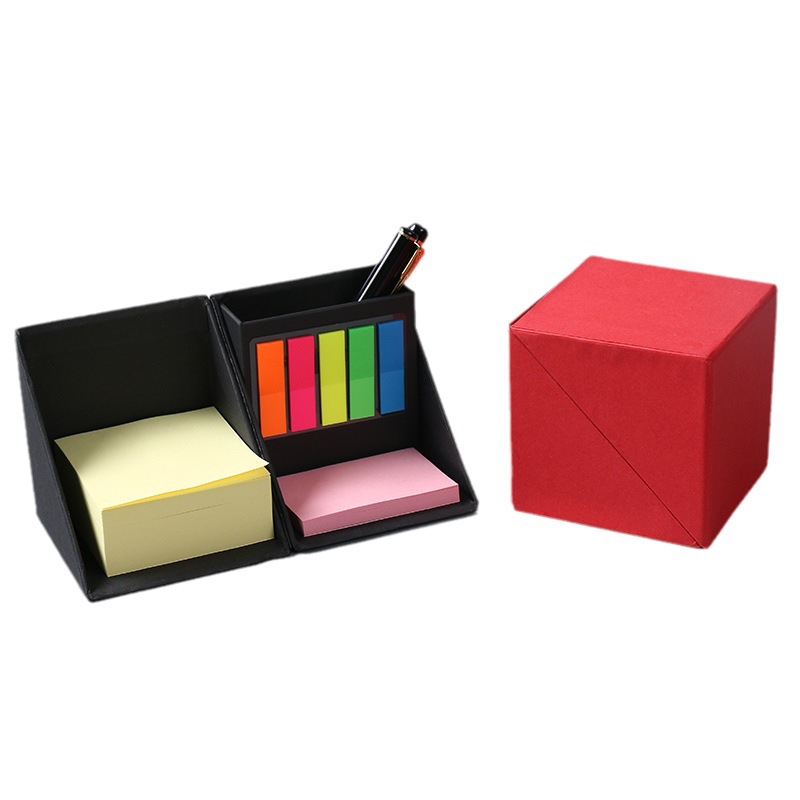 Office Tearable N Times Note Pad 5 Color Strips Message Paper Brick Rotating Creative Foldableing Storage Note Box