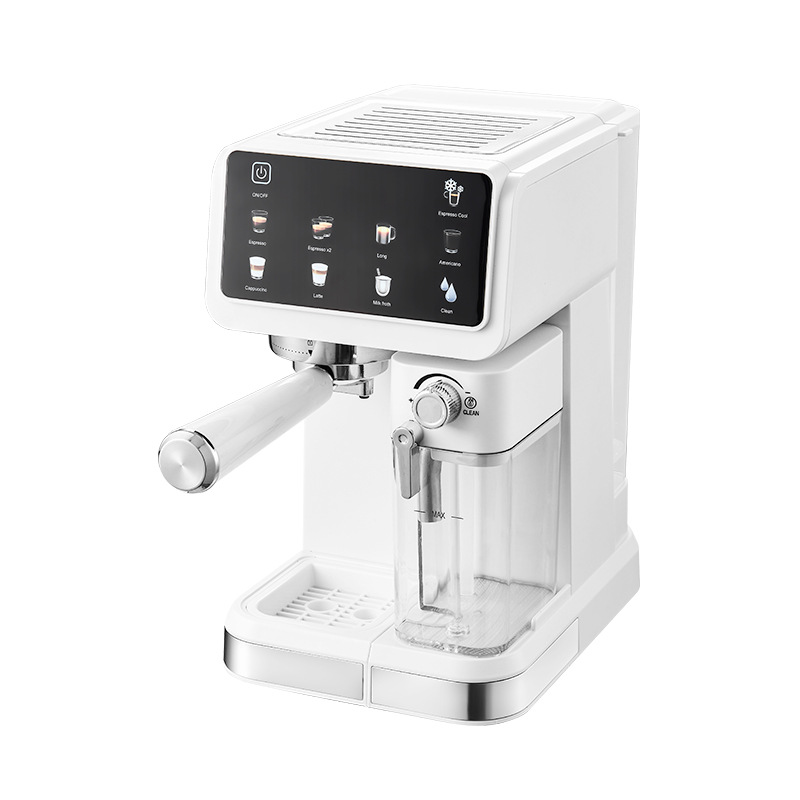 Cross-Border Foreign Trade Espresso Machine Household High-Pressure Automatic Milk Foaming Smart Color Screen All-In-One Coffee Machine