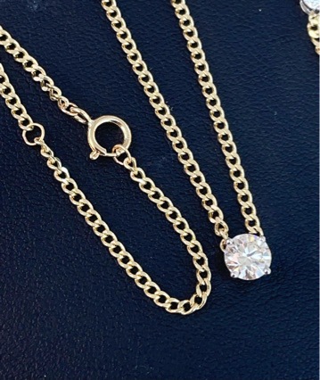 Сияющее двухцветное кубинское ожерелье с бриллиантом для лучшей подруги, цепочка на ключице 18К, мода, реинкарнация, классика, ретро, современный, повседневный