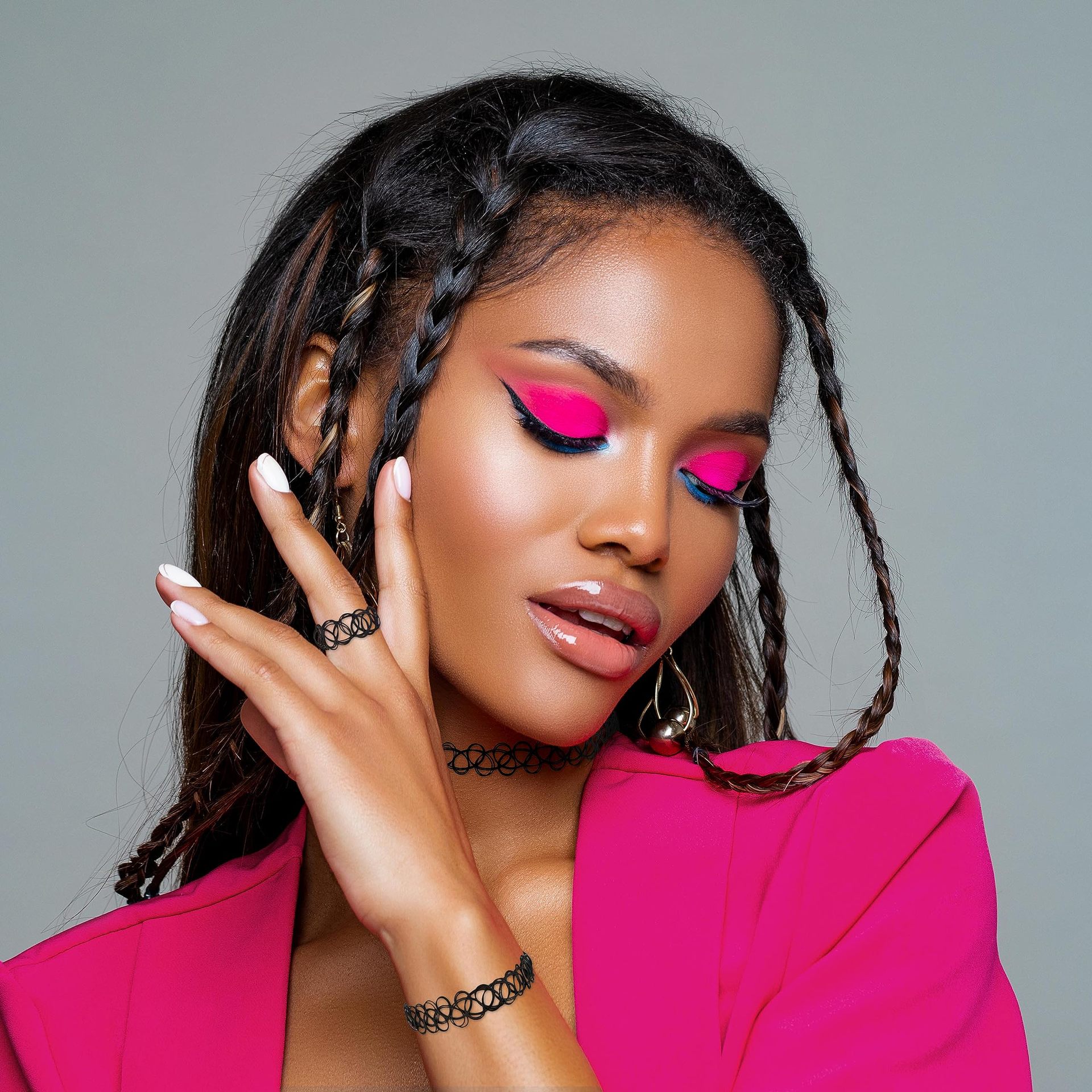 Cross-border elastic collar fishing line clavicle chain necklace necklace collar tattoo collar Amazon cross-border hot sale batch