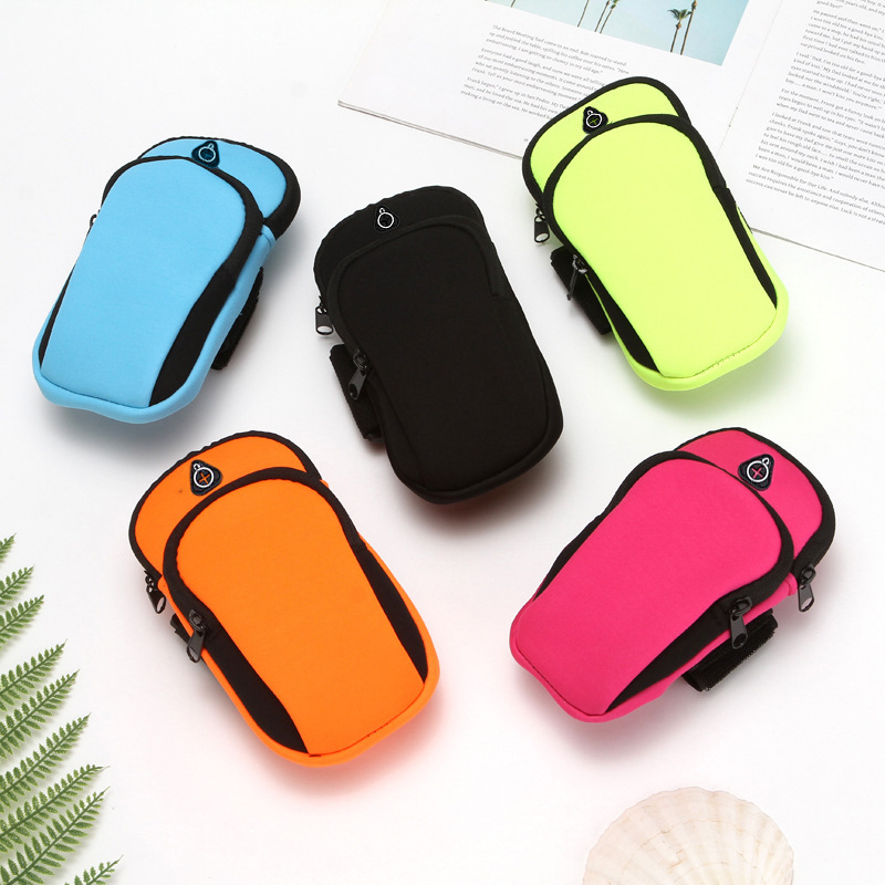 Sports Arm Bag Outdoor Mountain Climbing Marathon Fitness Mobile Phone Storage Bag Fashionable Portable Small Key Change Storage