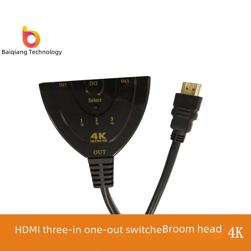 HDMI switcher factory wholesale HD HDMI switcher 3 in 1 out pig tail hdmi switcher 4K