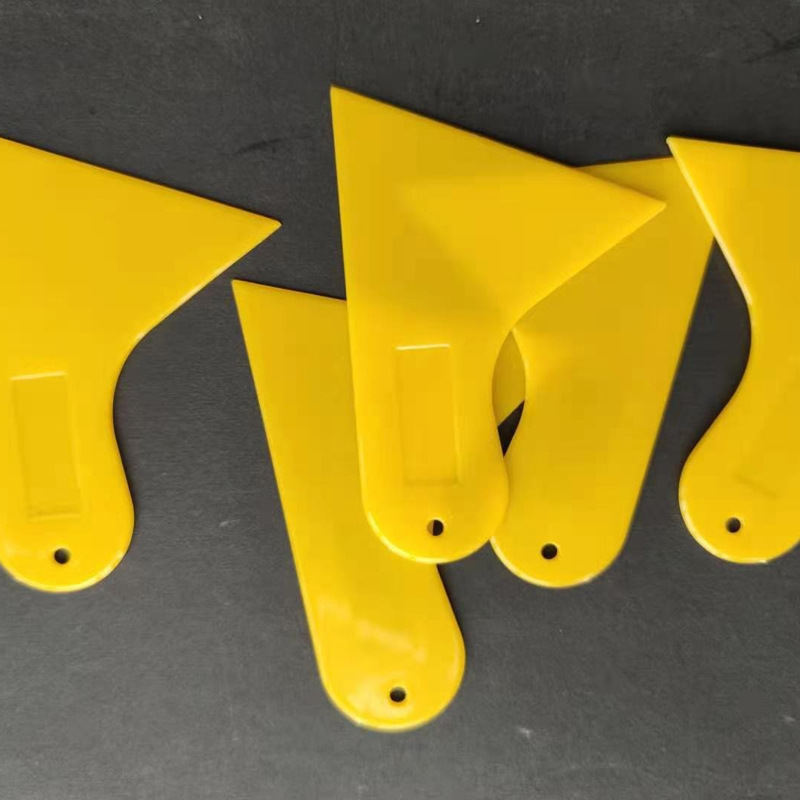 Car film tool gourd hard scraper lengthened thickened triangle plastic small yellow shovel scraper hand account small scraper