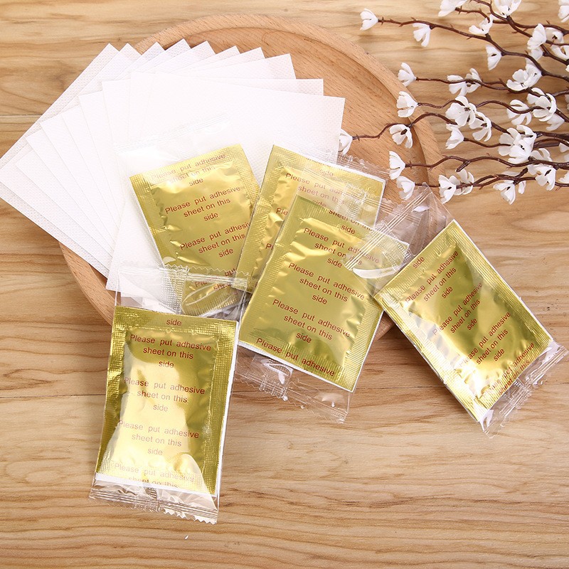 Foreign trade cross-border gold foil foot stickers wormwood ginger bamboo vinegar foot stickers Korean English golden kinoki foot stickers