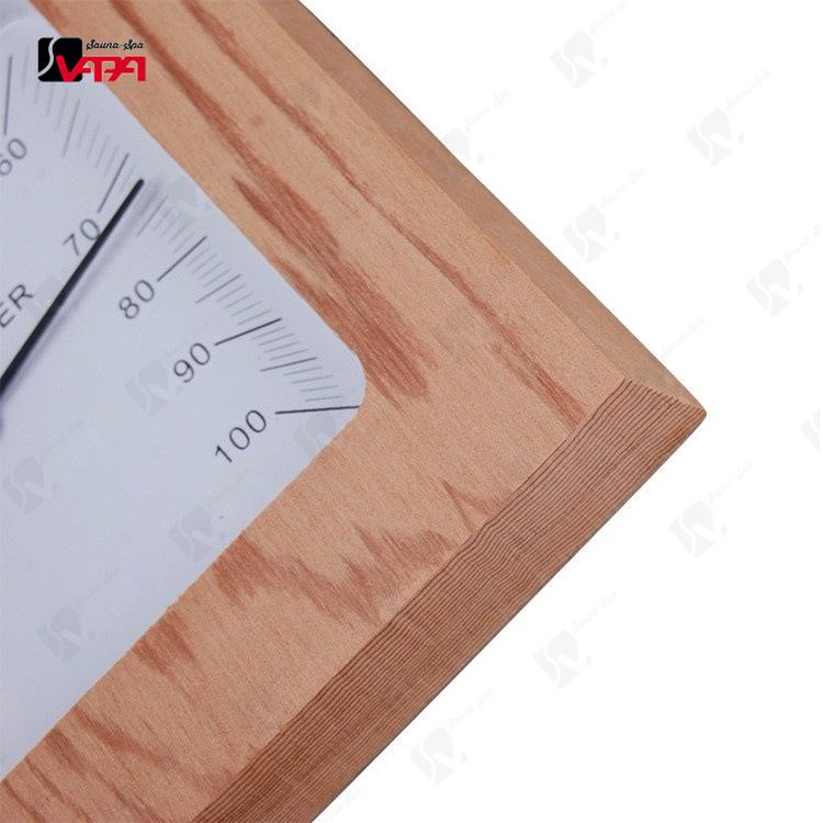 New imported solid wood red cedar rectangular double table white plate temperature and humidity meter sauna room sweat room