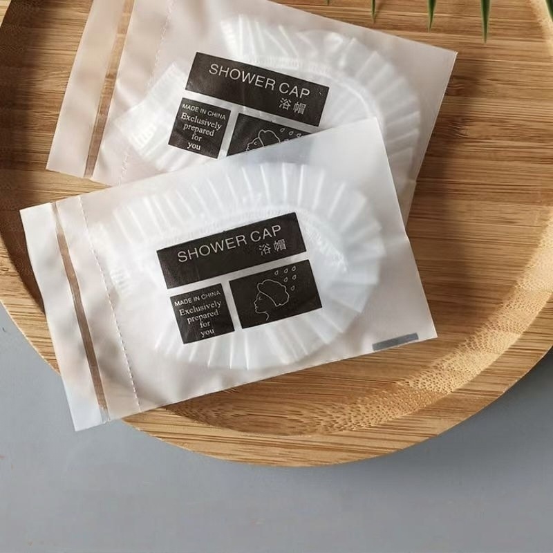 Disposable shower cap hotel room bag thickened shower cap beauty salon hair dye cap dustproof oil waterproof
