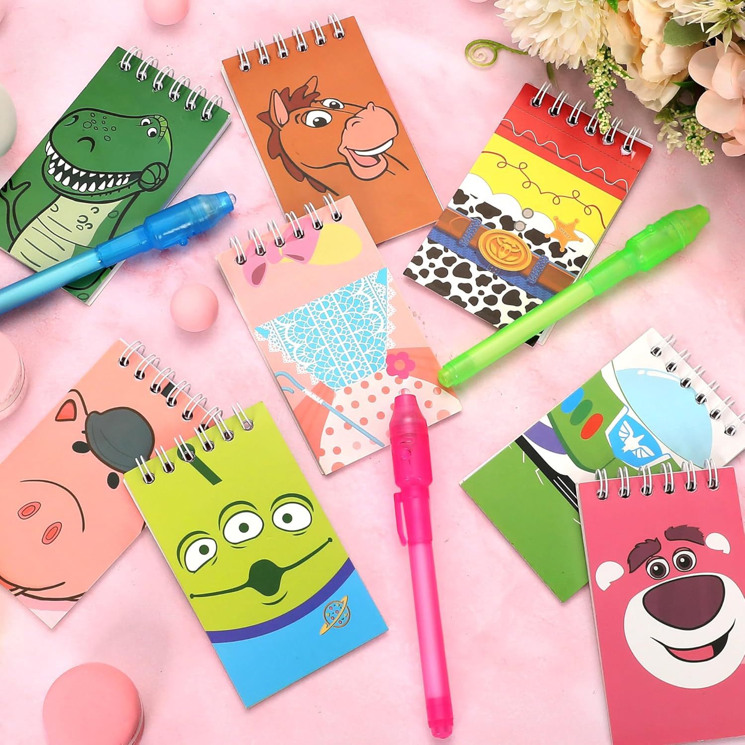 In-Stock Toy Story 12 Mini Spiral Notebooks Toy Series Drawing Writing Doodle Coil