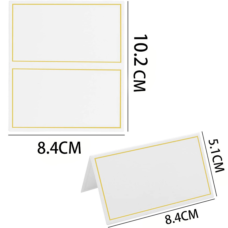 Двусторонняя карточка для стола с горячим тиснением Amazon для свадьбы, карточка с именем гостя, карточка для места, оптовая продажа