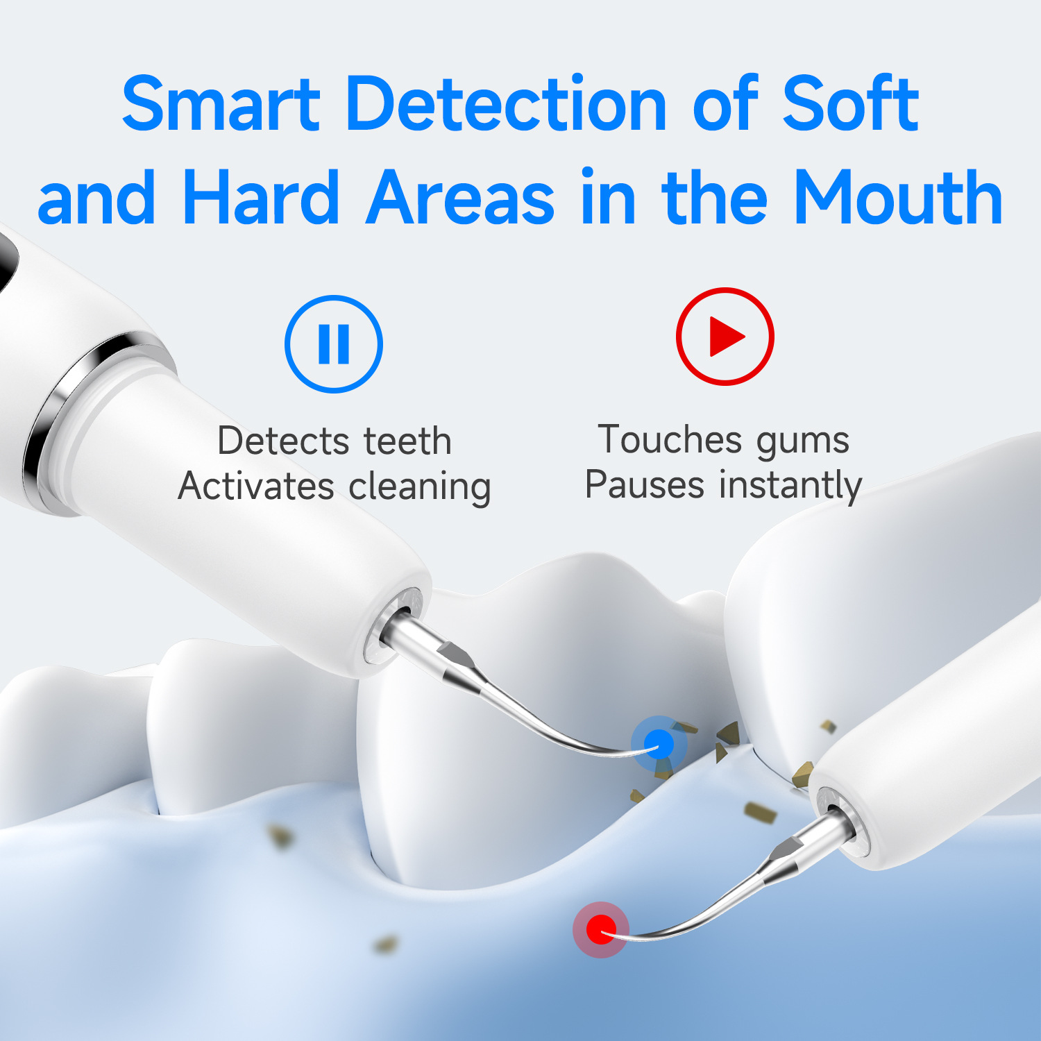 Cross-Border Best-Selling Yue'Erwanwan Ultrasonic Tooth Cleaner, Dental Rinser, Cleans and Removes Tartar and Dental Calculus, Tooth Cleaning Device