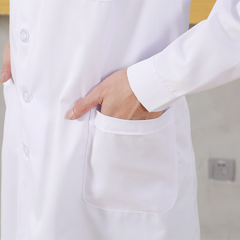 Customized White Coats, Doctor Uniforms, Nurse Work Clothes, Men's and Women's Clinic, Beauty Hospital, School White Coats, Long-Sleeved Thick Style