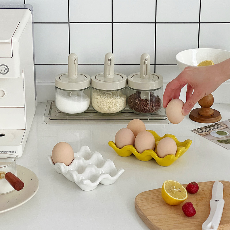 Mooney высокоценный яйцевой грид 6 отсеков керамическая подставка Vlog тот же стиль хранилище фото реквизит кухня