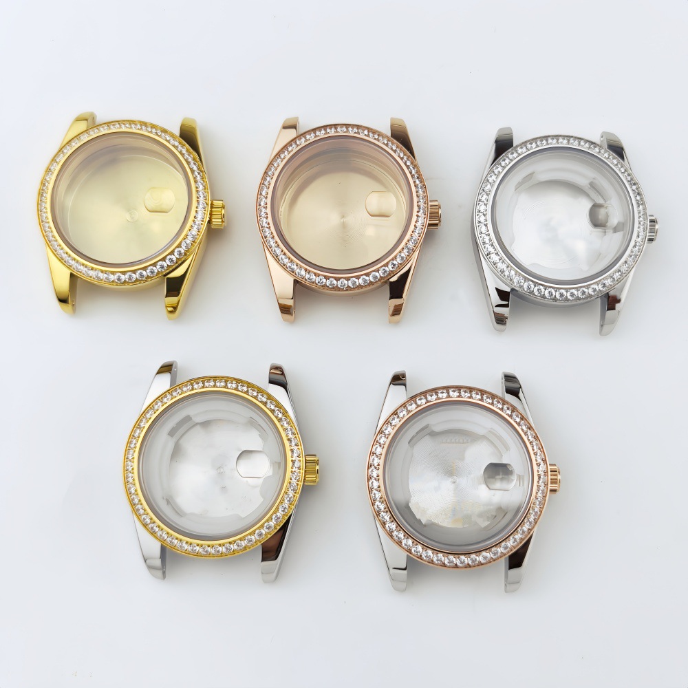Корпус часов Nh05 производитель поставки легкая роскошь женские часы с алмазной инкрустацией полный алмазный безель механические детали модификации 31 женские часы