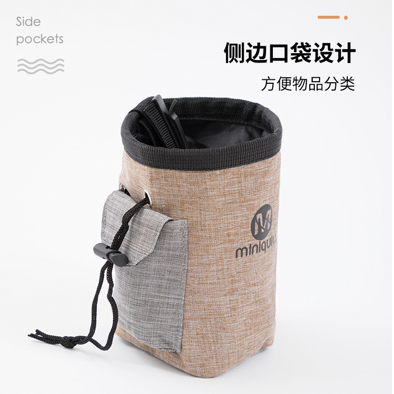 Cross-Border Polyester Dog Treat Bag, Waterproof and Easy to Clean, Professional Pet Training Waist Bag, Portable Pet Bag for Outings