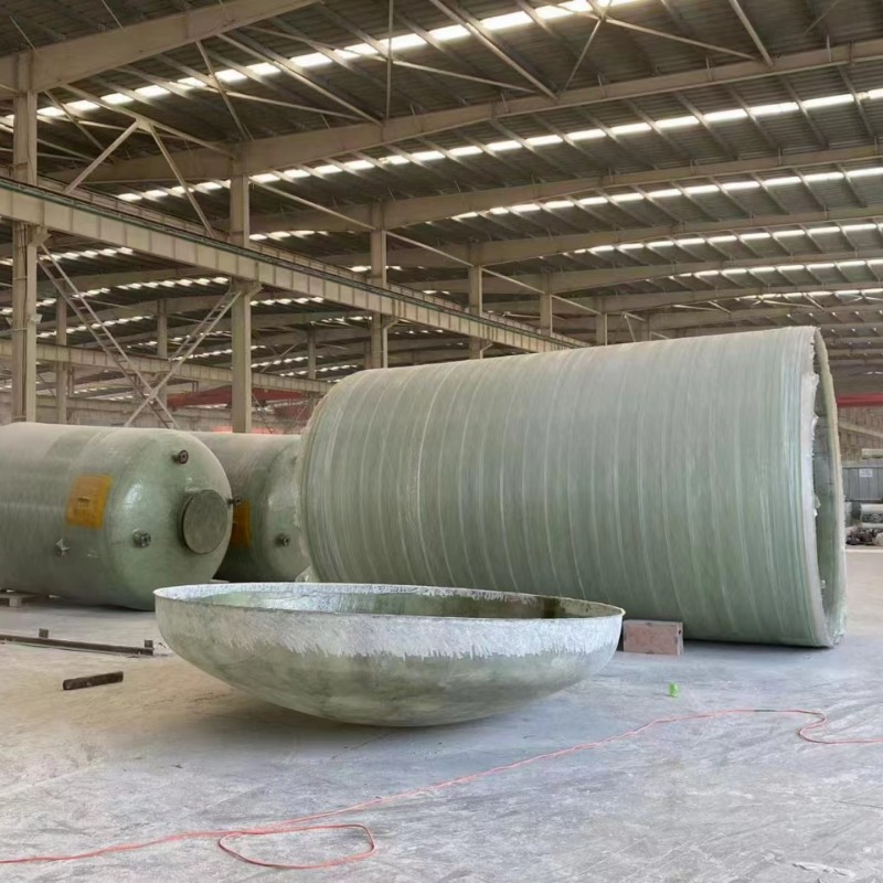 Wrapped Corner Fiberglass Fire Water Tank Factory Wastewater Treatment Tank Acid and Alkali Resistant Container Underground Storage Anti-Corrosion