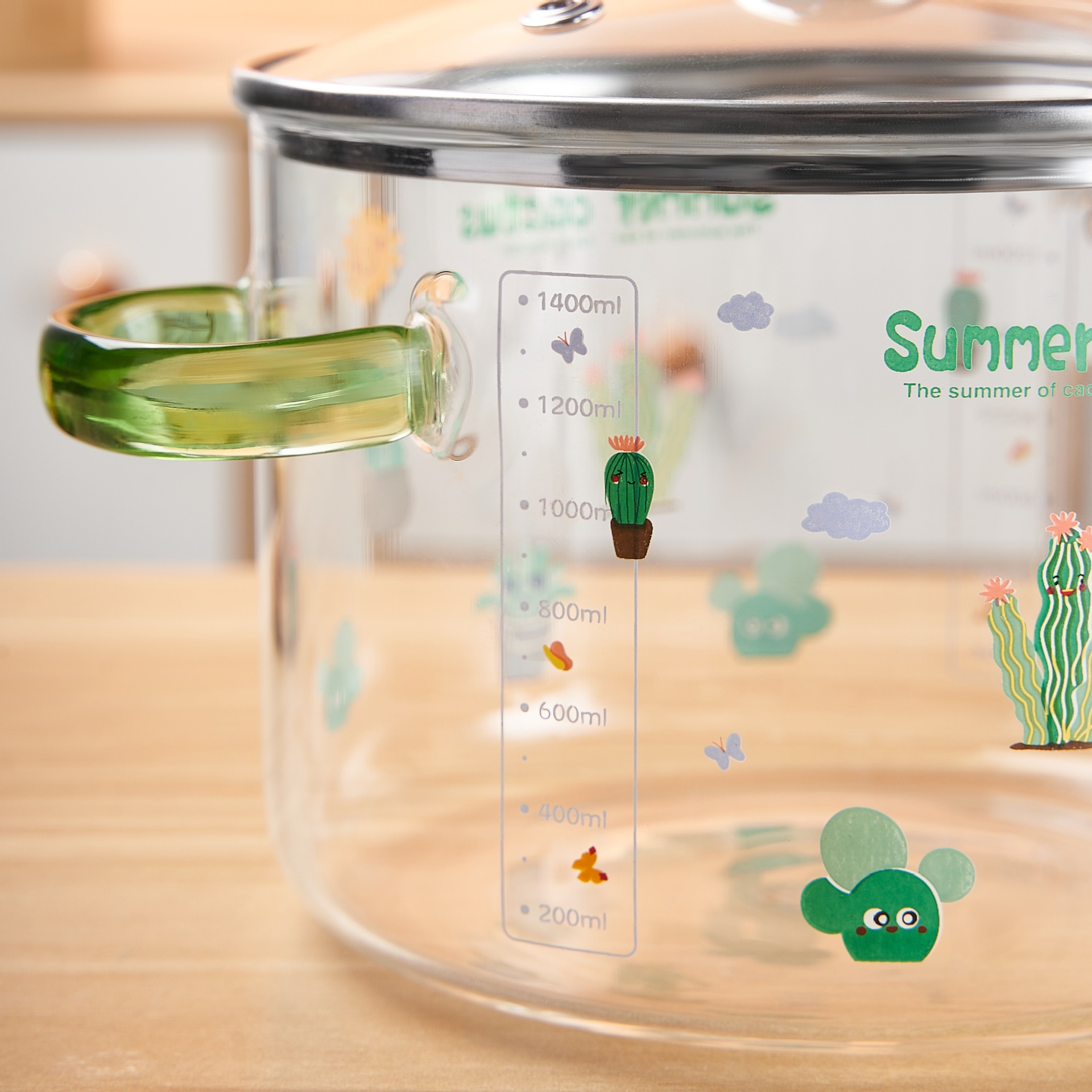 High borosilicate glass heat-resistant binaural stew pot electric ceramic stove can be used to cook porridge dessert fruit bowl salad instant noodle bowl