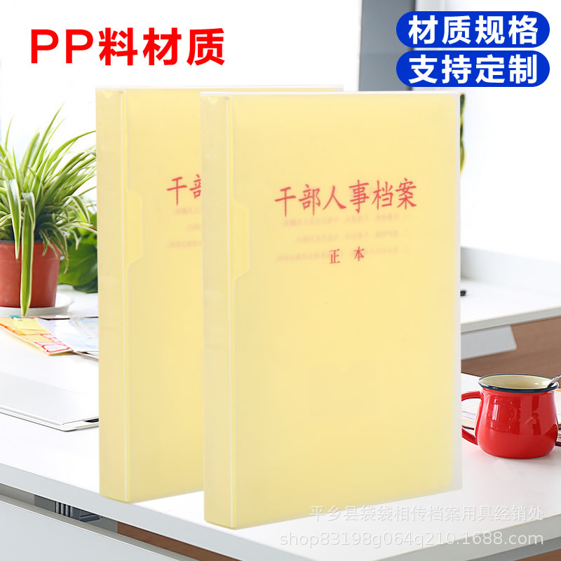 Manufacturer Customized Document Box New Standard A4 Cadre Personnel File Cardboard File Box Plastic Personnel File