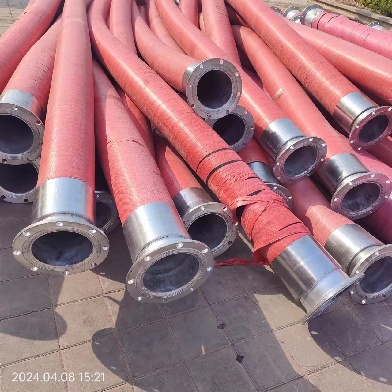 Caliber Flange Rubber Hose Sewage Water Supply Flange Suction and Discharge Cement Slurry Steel Wire Skeleton Braided Wear-Resistant Sandblasting Hose