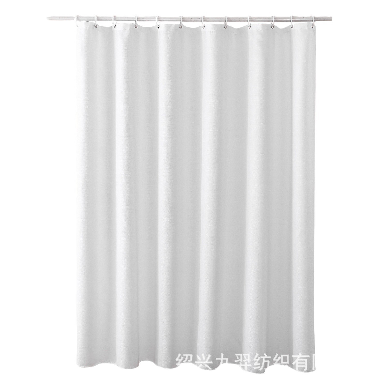 Cross-border New Solid Color Imitation Cotton and Linen Shower Curtain Hotel High-end White Thickened Bathroom Curtain Bathroom Door Curtain Partition Curtain