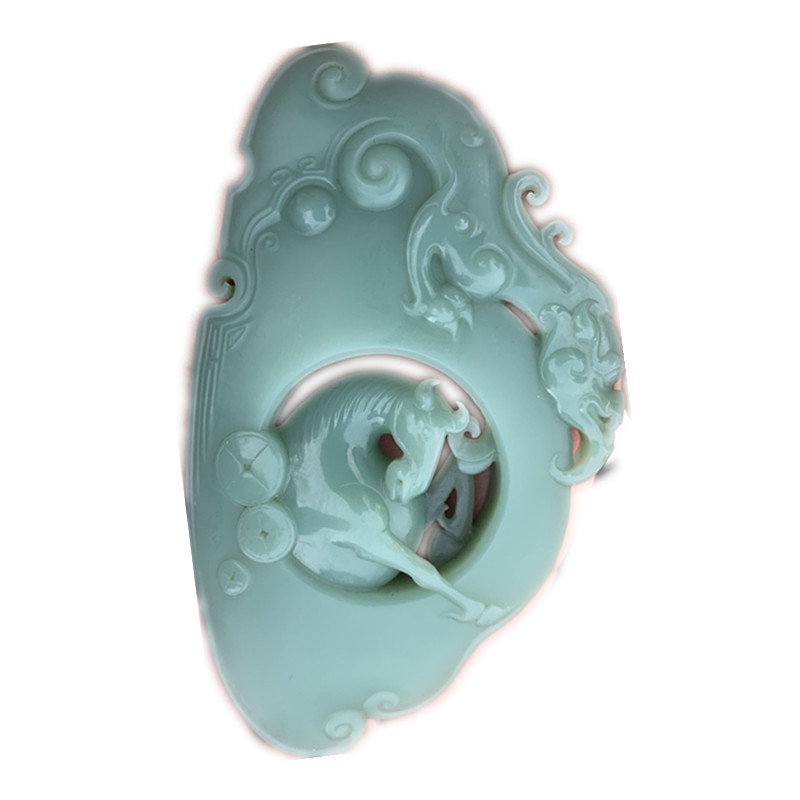 Wholesale Natural Xinjiang Hetian Jade Sugar White Bracelet with Jasper Cat's Eye Pendant for Women in Stock