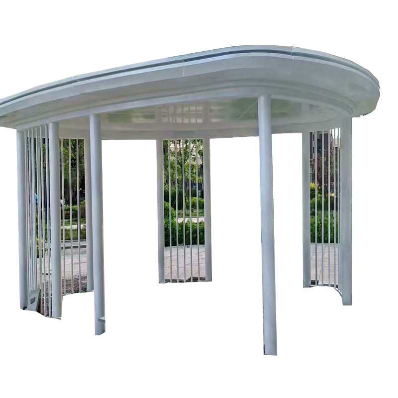Outdoor Landscape Hollow Luminous Landmark Customization Square Mirror Sculpture Shanghai Stainless Steel Landscape Pergola