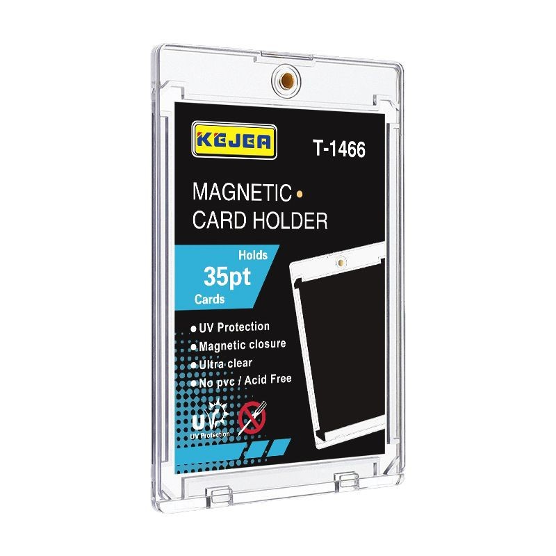 35PT Card Brick Magnetic Suction Groove Star Card Protective Cover Baoke Dream Game King Ultraman Transparent Strong Magnetic Card Brick