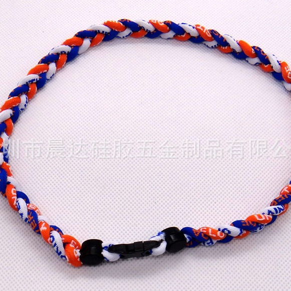 Spot supply nylon silicone woven three bracelet collar necklace single two three negative ion