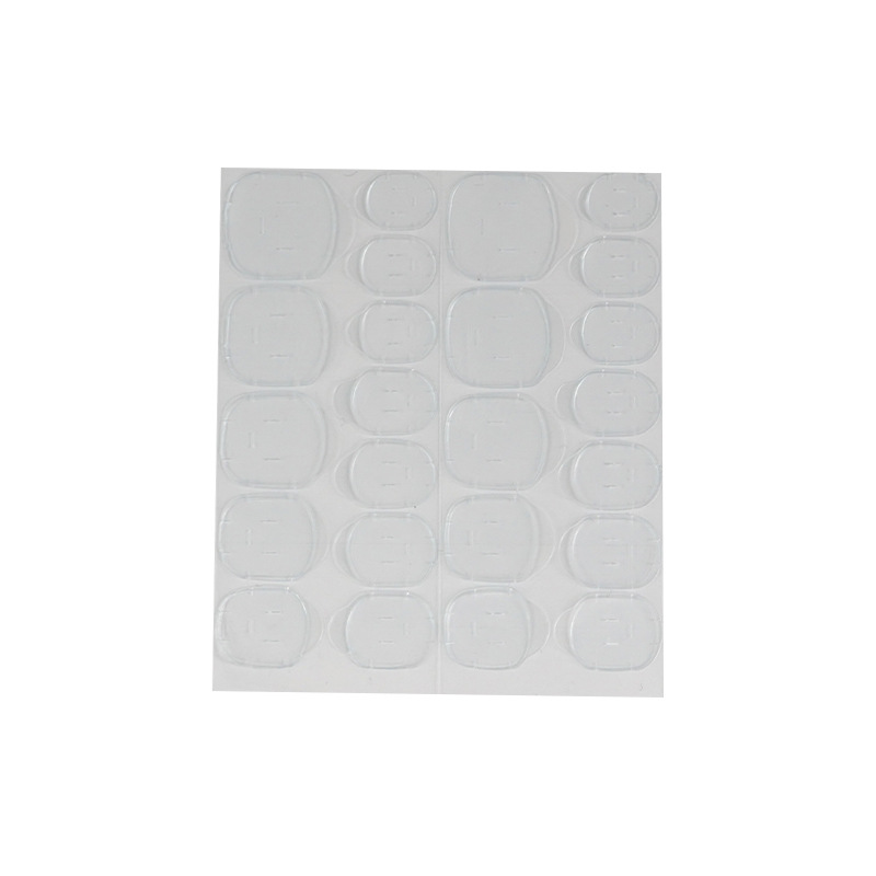 Ultra-Thin Waterproof and Easy to Disassemble Jelly Glue Manicure Stickers 24 Pieces Strong Invisible Double-Sided Stickers Source Factory Direct Delivery