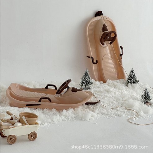 South Korea ins snowboard children's thickened adult sledge grass board steering wheel snowboard outdoor sleigh