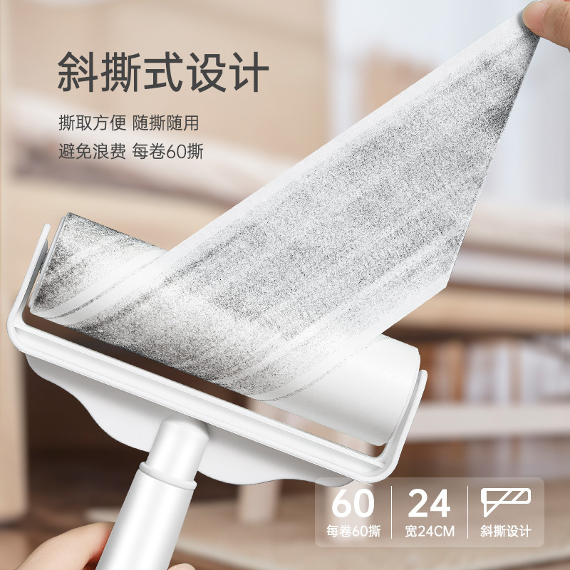 10/16/19/24cm oblique tear type replacement paper core clothes dust removal tearable sticky hair roller sticky paper