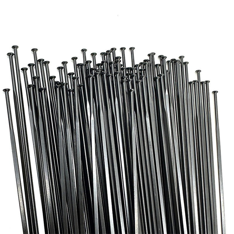 14G 45 steel black straight flat spokes (flat width 2.3mm) road car broken wind flat spokes