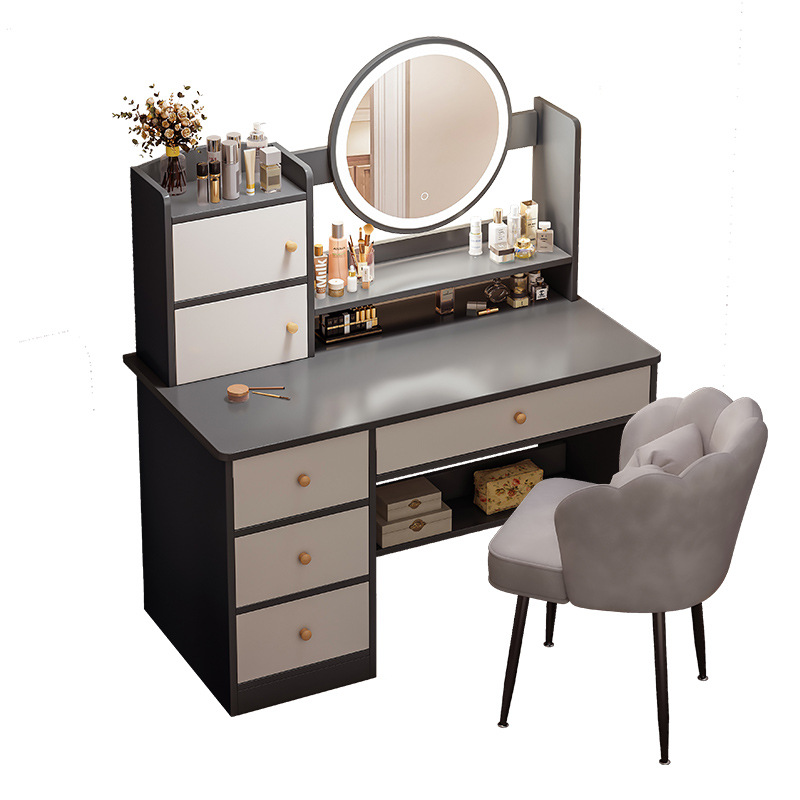 Dressing Table Integrated Cabinet Makeup Table High-grade Bedroom Simple Internet-famous Small Apartment Simple Dressing Table Dressing Mirror