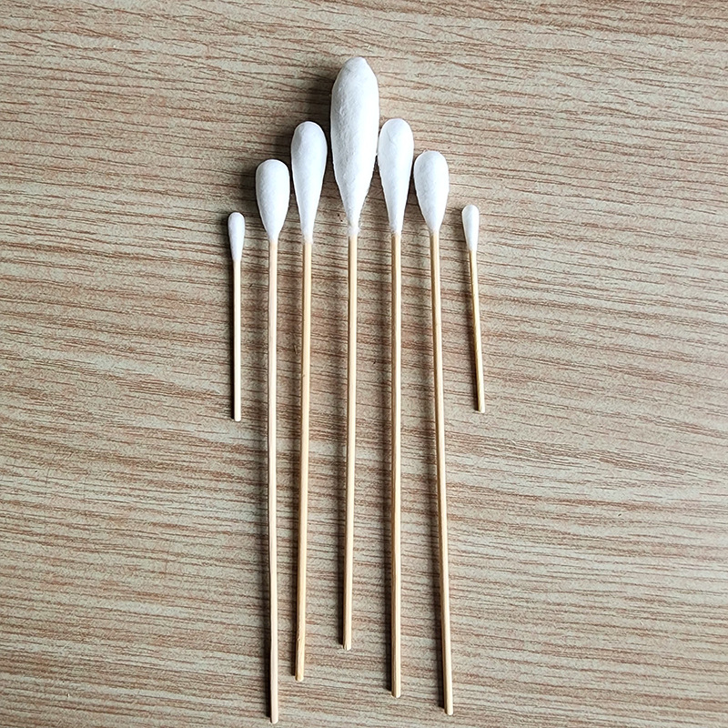 Customized Skim Cotton Swab Medical Large-Head Cotton Swab 20cm Oral Cleaning Disposable Single-Head Long Cotton Swab