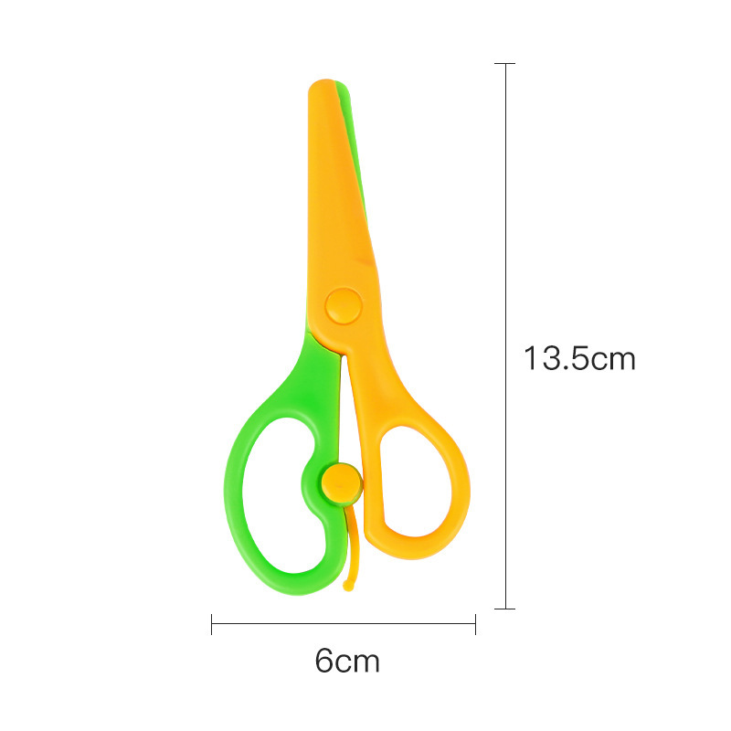 All plastic safety scissors children's hand-cut paper elastic shear does not hurt the hand kindergarten DIY small scissors wholesale shear