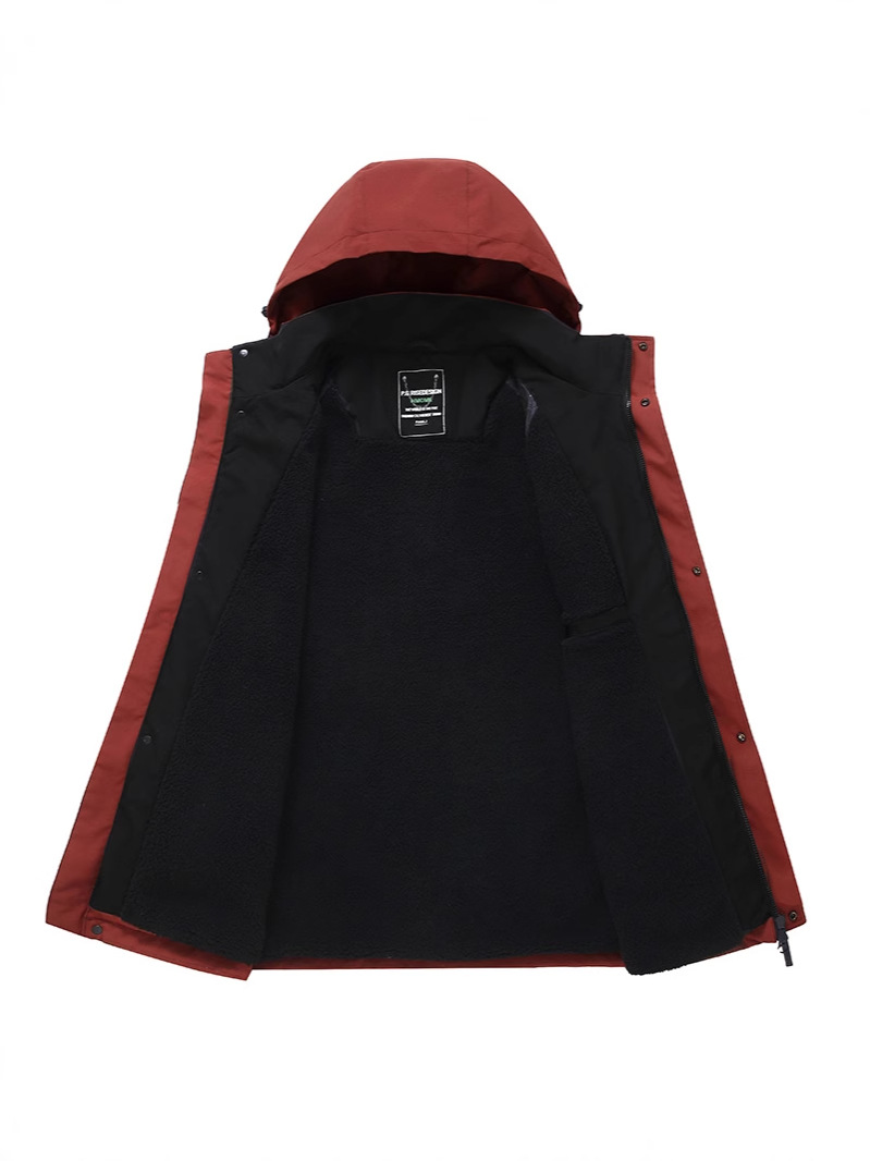 New Men's Winter Fleece-Lined Plus-Size Loose Workwear Trendy Oversized Thickened Jacket 2560-1