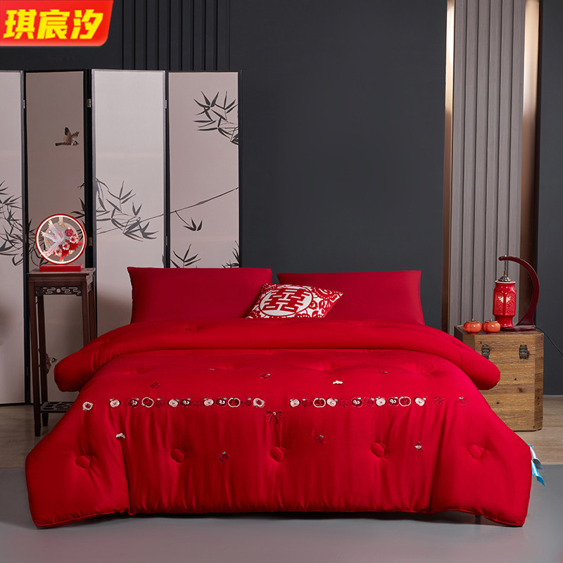 Теплое свадебное одеяло, приданое, гусиное пуховое одеяло, подарок для новобрачных, трехмерное свадебное одеяло