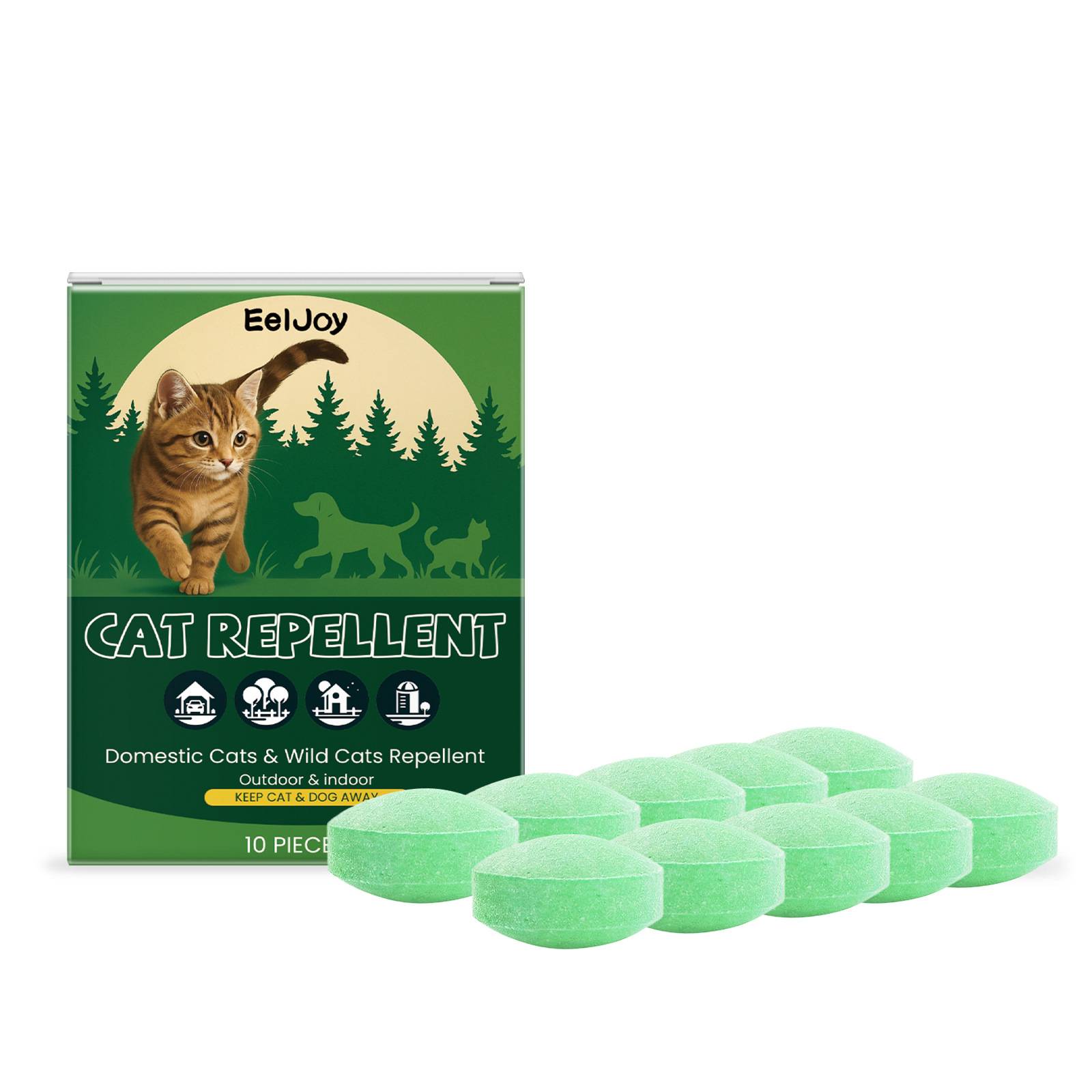 Eeljoy Cat Repellent Pills Indoor and Outdoor Training Pet Anti-Bite and Scratch Furniture Interference Household Repellent Pills
