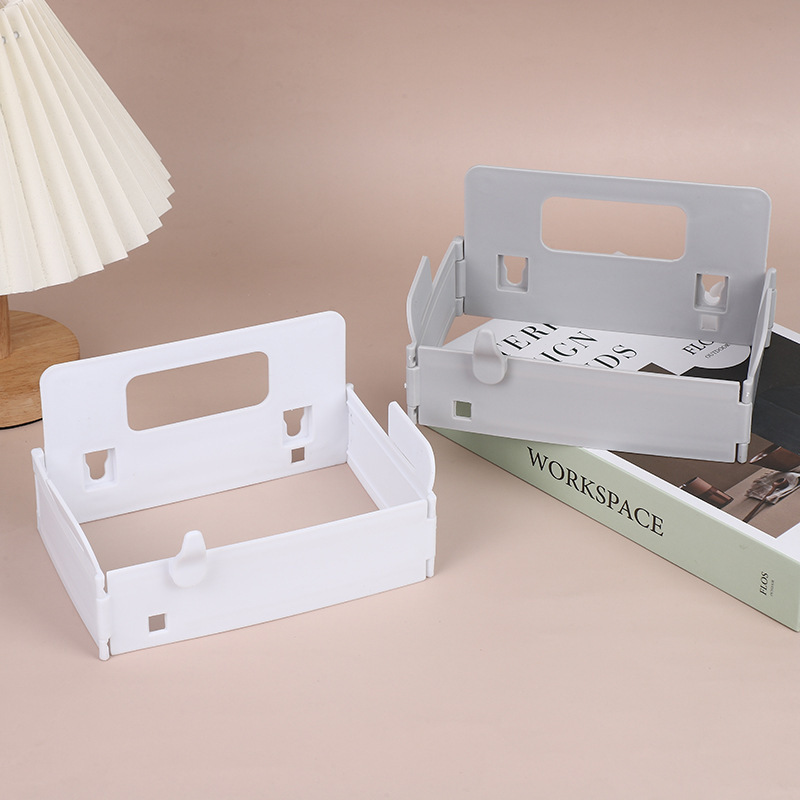 Wall-mounted Garbage Rack Household Cabinet Door Toilet Bathroom Kitchen Desktop Folding Storage Garbage Bag Bracket