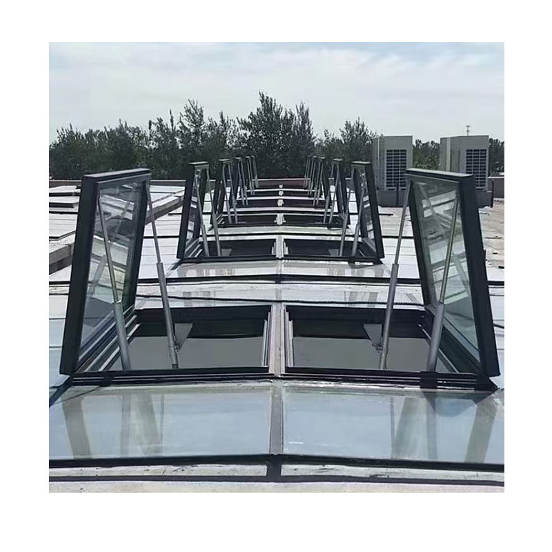 Aluminum Alloy Electric Skylight, Double Screw Electric Skylight, Stairwell Ventilation and Smoke Exhaust Window, Undertake Projects