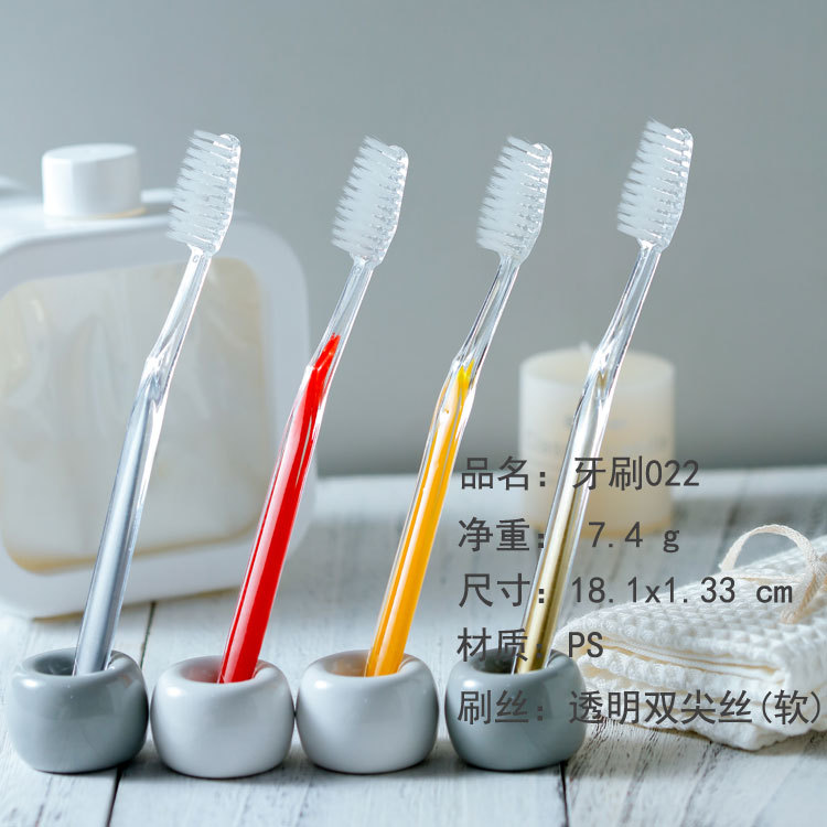 [Factory Low Price] 7.4g Gold Silver Double Color Tongue Disposable Double Tip Soft Hair Toothbrush