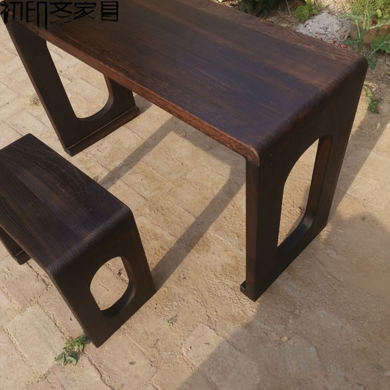 Многофункциональный интегрированный стол и табурет из массива, стол и табурет для гуцина из древесины павловнии, интегрированный стол в древнем китайском стиле для каллиграфии