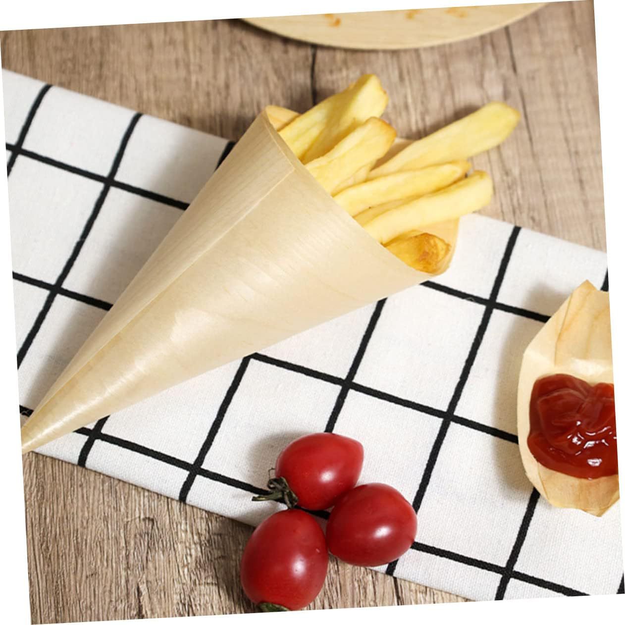 Customized Food-Grade Disposable Wood Rolls, Environmentally Friendly Japanese Cuisine Octopus Balls, Ice Cream Fruit Wood Rolls