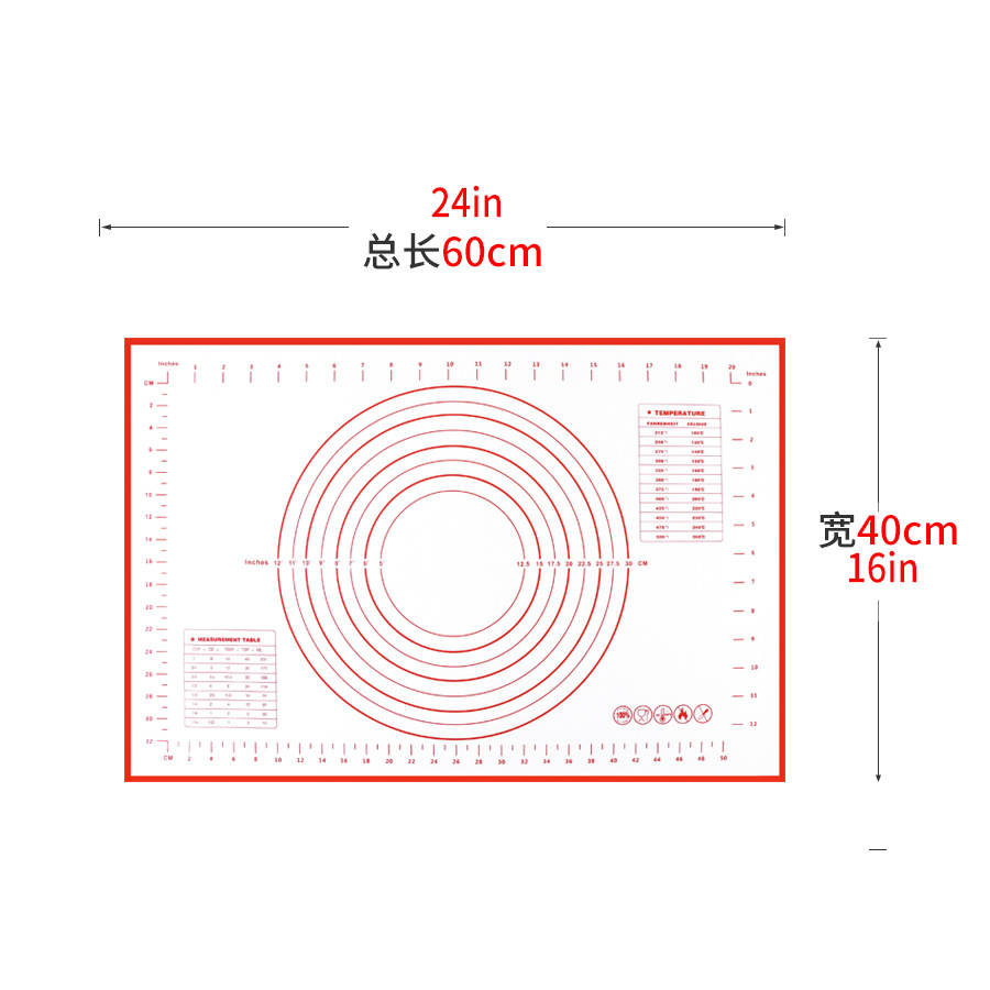 Food-Grade Large Rolling Board Silicone Mat, High-Temperature Resistant Baking Mat for Macarons, Bread, Pizza, Fiber Baking Mat