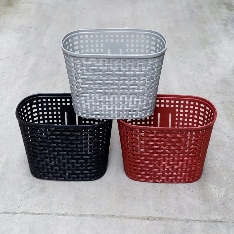 Bicycle basket 800 folding bicycle basket front plastic thickened bicycle basket with accessories wholesale