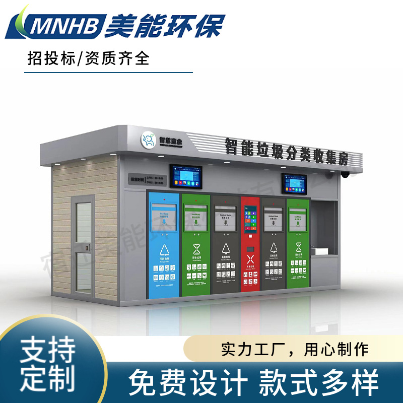 Community Smart Garbage Room Sensor Door-Opening Overflow Alarm Points Redemption Face Recognition Smart Garbage Classification Room