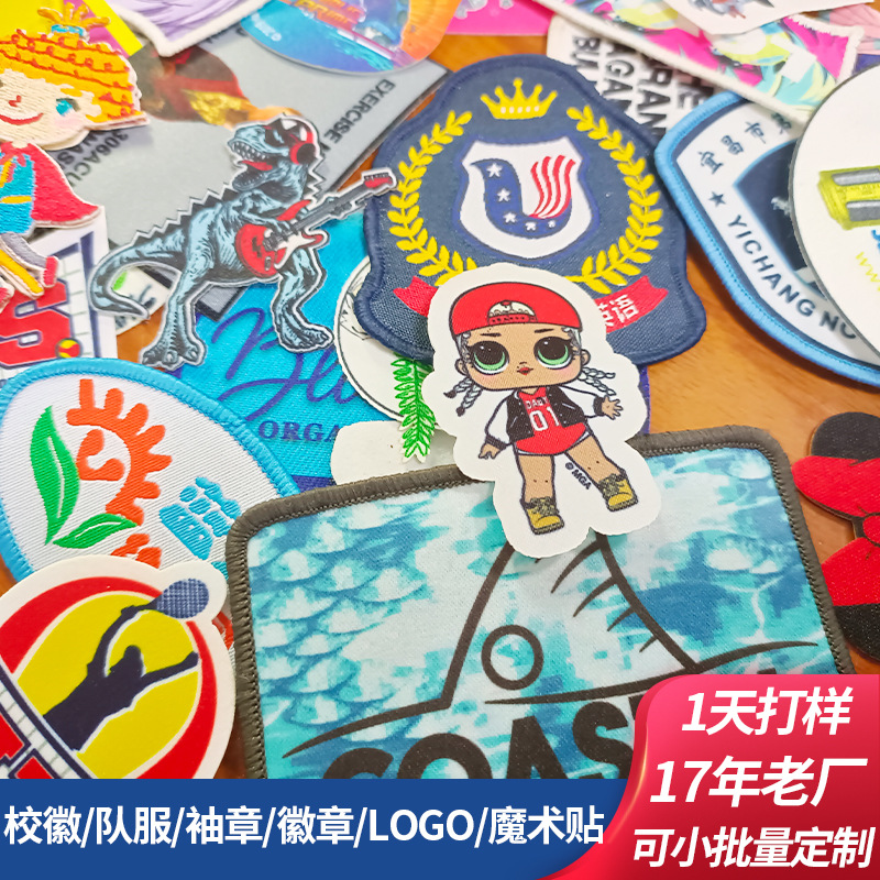 Customized Primary and Secondary School Emblems, Heat Transfer Clothing Velcro, Class Embroidered Cloth Patches, Team Emblems, Logo Printing Processing