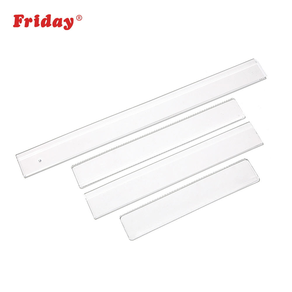 Рекламная линейка, простой бланк без печати, 15.20.30 см высота, прозрачный пластик, прозрачная линейка без шкалы