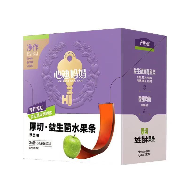 Xindi mother mushroom fruit strip 570g/30 pieces pulp strip fresh fruit cake casual snack snack