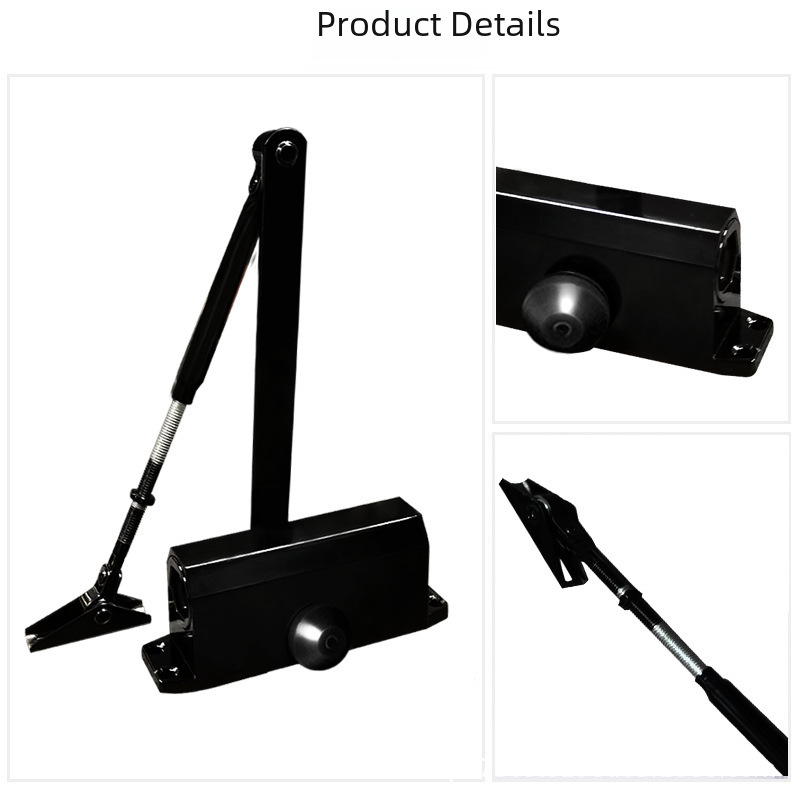 Fire Door Closer Buffer for Home Use, Automatic Door Closing, Black Positioning, Large, Medium, Small Self-Elastic Door Opener, Manufacturer Wholesale