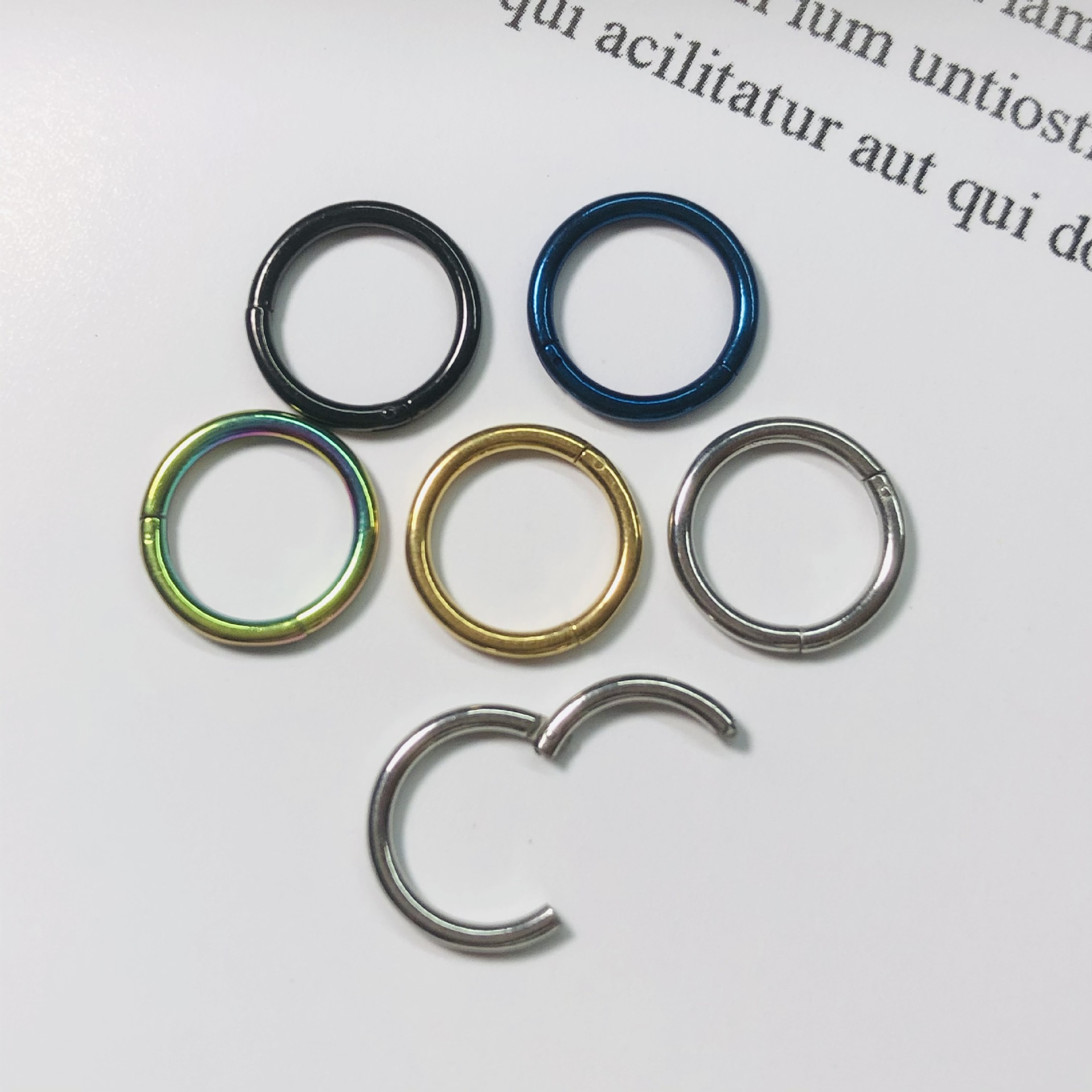 Оптовая продажа с завода, кольцо для носа из нержавеющей стали 316L, закрытое и открытое кольцо, ювелирные изделия с перфорацией